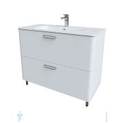 Тумба с умывальником IDDIS Brick 1000х470х810 напольная, 2 ящика, белый BRI10WFi95K