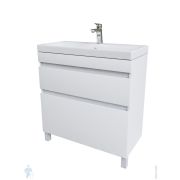 Тумба с умывальником IDDIS Zodiac 800х385х870 напольная, 2 ящика, белый ZOD8CBFi95K