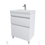 Тумба с умывальником IDDIS Zodiac 605х385х870 напольная, 2 ящика, белый ZOD6CBFi95K