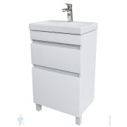 Тумба с умывальником IDDIS Zodiac 500х385х870 напольная, 2 ящика, белый ZOD5CBFi95K