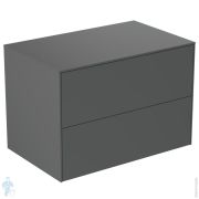 Тумба под раковину Ideal Standard CONCA (800x505x550) 2 ящика, антрацит, со столешницей T4322Y2