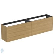 Тумба под раковину Ideal Standard CONCA (1985x373x550) 4 ящика, шпон светлый орех T3999Y6