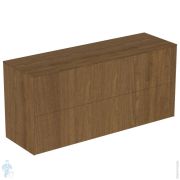 Тумба под раковину Ideal Standard CONCA 1200x373x550 2 ящика внешн , тем.орех,со столешницей T4330Y5