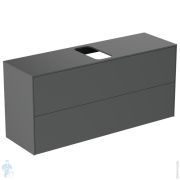 Тумба под раковину Ideal Standard CONCA 1200x373x550 2 ящ внешних, антрацит, стол.с вырезом T3949Y2