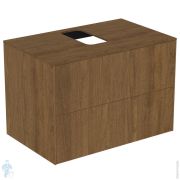Тумба под раковину Ideal Standard CONCA (800x505x550) 2 ящика, тем орех, столешниц.с вырезом T3941Y5