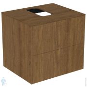 Тумба под раковину Ideal Standard CONCA (600x505x550) 2 ящ , темн.орех, столешница с вырезом T3940Y5