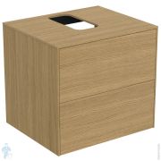 Тумба под раковину Ideal Standard CONCA (600x505x550) 2 ящ , свет.орех, столешница с вырезом T3940Y6