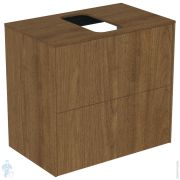 Тумба под раковину Ideal Standard CONCA (600x373x550) 2 ящика, темный орех, столеш с вырезом T3946Y5