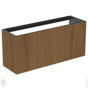 Тумба под раковину Ideal Standard CONCA 1200x373x540 2 ящика, шпон темный орех T3939Y5
