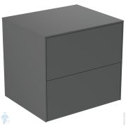 Тумба под раковину Ideal Standard CONCA (600x505x550) 2 ящика, антрацит, со столешницей T4321Y2