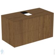 Тумба под раковину Ideal Standard CONCA (1000x505x550) 2 ящика, темн орех, столешн.с вырезом T3942Y5