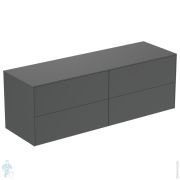 Тумба под раковину Ideal Standard CONCA (1585х505х550) 4 ящика, антрацит, со столешницей T4325Y2
