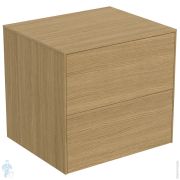 Тумба под раковину Ideal Standard CONCA (600x505x550) 2 ящика, светлый орех, со столешницей T4321Y6