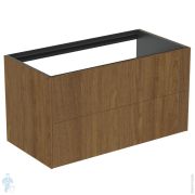 Тумба под раковину Ideal Standard CONCA (1000x505x540) 2 ящика, шпон темный орех T4357Y5
