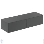 Тумба под раковину Ideal Standard CONCA (1585x505x370) 2 ящика, антрацит, со столешницей T4315Y2