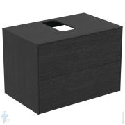 Тумба под раковину Ideal Standard CONCA (800x505x550) 2 ящика, дым дуб, столешница с вырезом T3941Y4