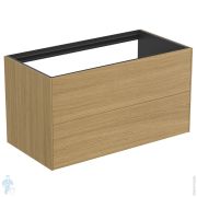 Тумба под раковину Ideal Standard CONCA (1000x505x540) 2 ящика, шпон светлый орех T4357Y6