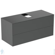 Тумба под раковину Ideal Standard CONCA 1200x505x550 2 ящ внешних, антрацит, стол.с вырезом T3943Y2