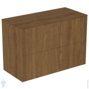 Тумба под раковину Ideal Standard CONCA (800x373x550) 2 ящика, темный орех, со столешницей T4328Y5