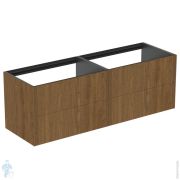 Тумба под раковину Ideal Standard CONCA (1585х505х540) 4 ящика, шпон темный орех T3990Y5