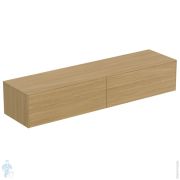 Тумба под раковину Ideal Standard CONCA (1985x505x370) 2 ящика, светлый орех, со столешницей T4316Y6