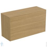 Тумба под раковину Ideal Standard CONCA (1000x373x550) 2 ящика, светлый орех, со столешницей T4329Y6
