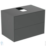Тумба под раковину Ideal Standard CONCA (800x505x550) 2 ящика, антрацит, столешниц с вырезом T3941Y2
