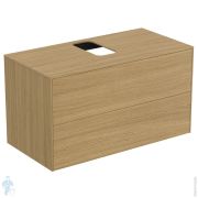Тумба под раковину Ideal Standard CONCA (1000x505x550) 2 ящика, свет орех, столешн.с вырезом T3942Y6