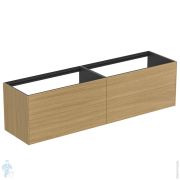 Тумба под раковину Ideal Standard CONCA (1985x505x540) 4 ящика, шпон светлый орех T3993Y6