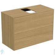 Тумба под раковину Ideal Standard CONCA (800x373x550) 2 ящика, светл орех, столешн.с вырезом T3947Y6