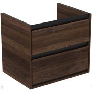 Тумба подвесная Ideal Standard CONNECT AIR 600х515х440 2 ящика, черный мат/дерево R0473NE