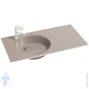 Тумба под раковину SANCOS Snob R (590x445x500) подвесная, два ящика, серый матовый SNR60SM