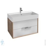 Тумба под раковину SANCOS Norma 2.0 (1190x450x500) подвесная, 2 ящика, белый NR2.0120-1W