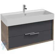 Тумба под раковину KERAMA MARAZZI POMPEI напольная с 2 ящиками, (760х480х482) черная PO.N.80.2BLK