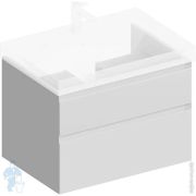 Тумба под раковину KERAMA MARAZZI GEOMETRICA Cubo подвесная с ящиками, 678х470х475, белая матовая CUB.70.2WHT.M