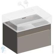 Тумба под раковину KERAMA MARAZZI TECNOLOGICA Logica подвесная с ящиками, 670х460х403, песчаный LOG.70.2SAN