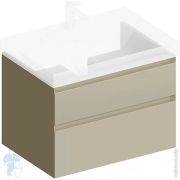 Тумба под раковину KERAMA MARAZZI GEOMETRICA Cubo подвесная с ящиками, 678х470х475, лимо матовая CUB.70.2LIM