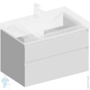 Тумба под раковину KERAMA MARAZZI GEOMETRICA Cubo подвесная с ящиками, 778х470х475, белая матовая CUB.80.2WHT.M