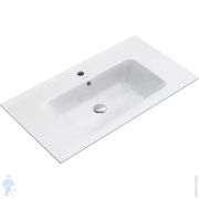 Раковина KERAMA MARAZZI GEOMETRICA Piano подвесная/мебельная, 850х465х180, с отверстием, белая гл. PI.wb.85