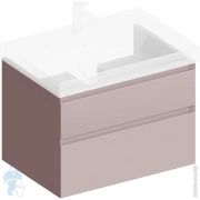 Тумба под раковину KERAMA MARAZZI GEOMETRICA Cubo подвесная с ящиками, 678х470х475, мальва матовая CUB.70.2MAL