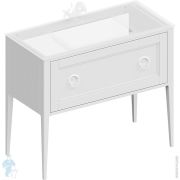 Тумба под раковину KERAMA MARAZZI PLAZA Classic Neo напольная с ящиком 980х466х840, белая матовая PL.CN.100.1WHT.M
