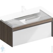 Тумба под раковину KERAMA MARAZZI MODULA подвесная с ящиком 1+1, 975х474х420, арабика MO.100.1+1AR