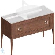 Тумба под раковину KERAMA MARAZZI PLAZA Classic Neo напольная 1+1 ящик 1150х466х810 орех матовый PL.CN.120.1+1NUT.M