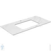 Столешница KERAMA MARAZZI PLAZA 1000х480х9 для тумбы, цвет белый мрамор PL3.SG507120R100