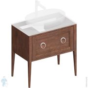 Тумба под раковину KERAMA MARAZZI PLAZA Classic Neo напольная 1+1 ящик 780х466х810, орех матовый PL.CN.80.1+1NUT.M