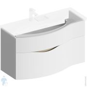 Тумба под раковину KERAMA MARAZZI RIVA подвесная с ящиками 979х445х559, белая матовая RV.100LhWHT.M