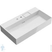 Раковина KERAMA MARAZZI TECNOLOGICA Logica мебельная/подвесная 900х480х145 с 2 отверстиями белая гл. LO.wb.90.2