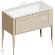 Тумба под раковину KERAMA MARAZZI PLAZA Classic Neo напольная с ящиком 980х466х840, капучино матовый PL.CN.100.1CAP.M