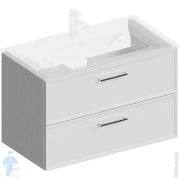 Тумба под раковину KERAMA MARAZZI GEOMETRICA Piano Classic подвесная 830х450х525 ясень белый матовый PIA.CL.85WHT.M