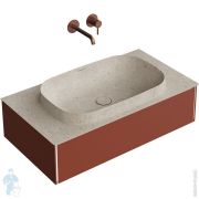 Тумба под раковину KERAMA MARAZZI MAGIA DI VENEZIA Magica подвесная, 884х485х220, красный матовый MA.90.1VR.M